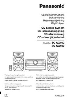 Panasonic SC UX100 manual. Camera Instructions.